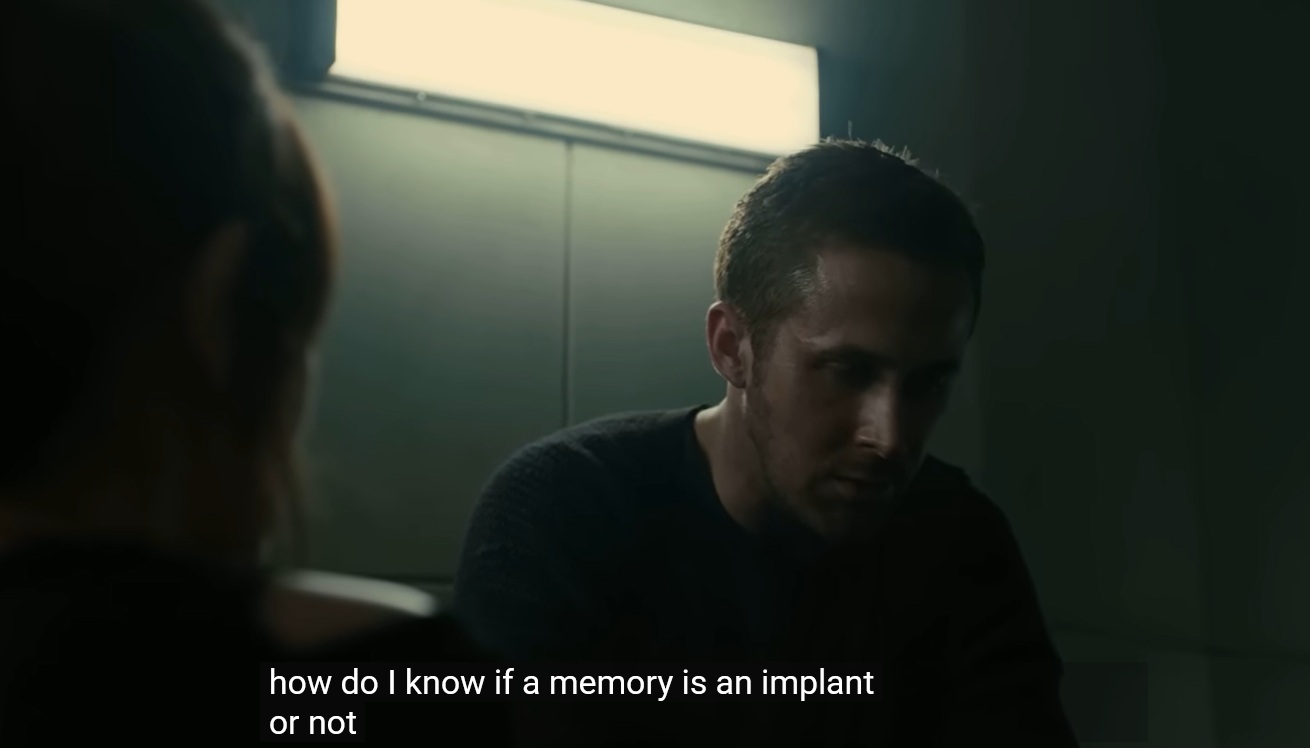Blade Runner 2049: Memory implants